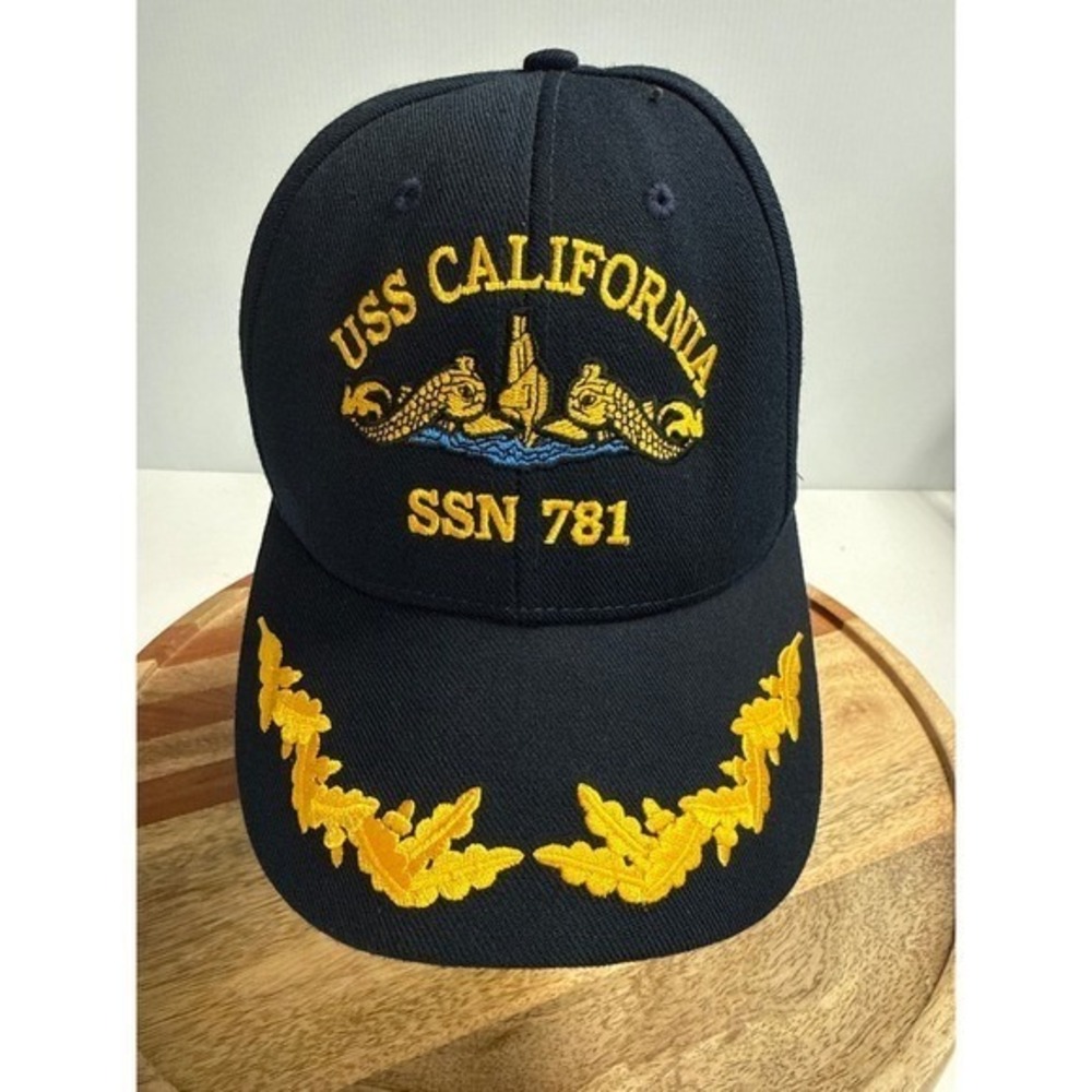 US Navy Ship USS California SSN 781 Dark Blue Cap The Corps USA Made Adjustable